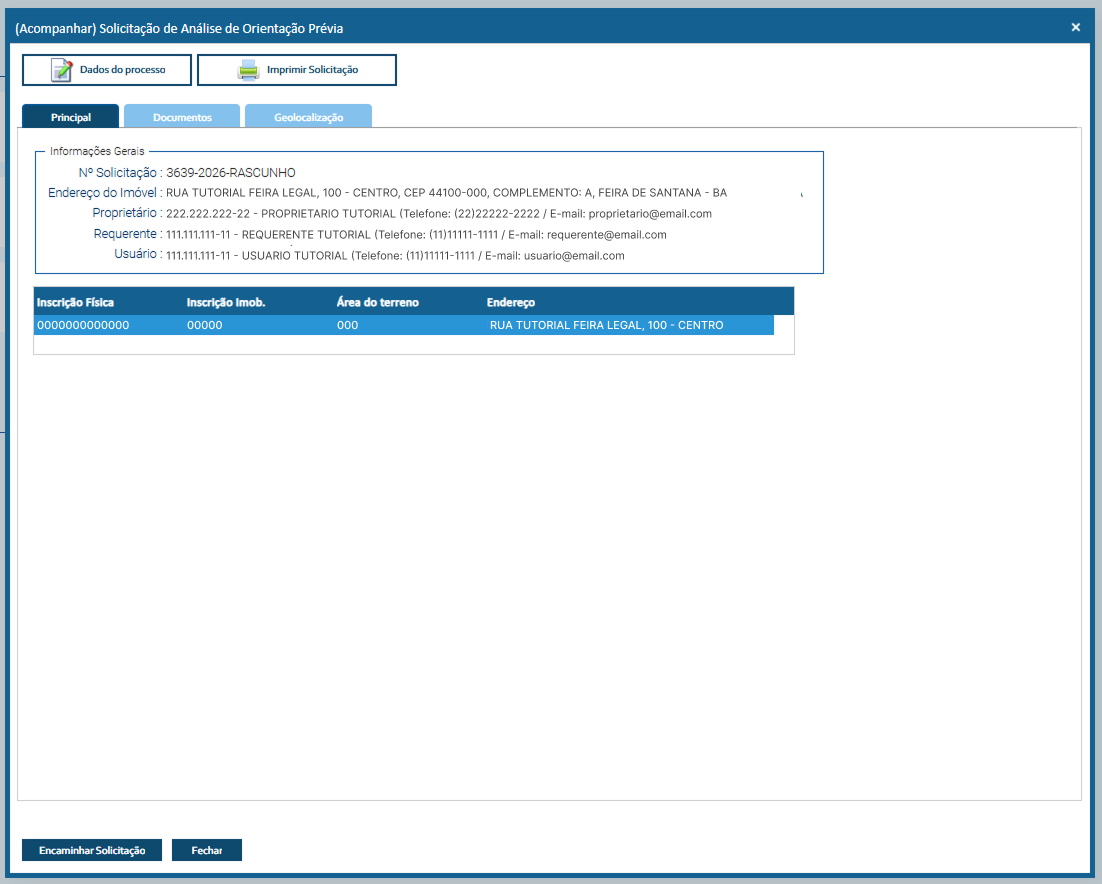 print do acesso rápido do sistema
