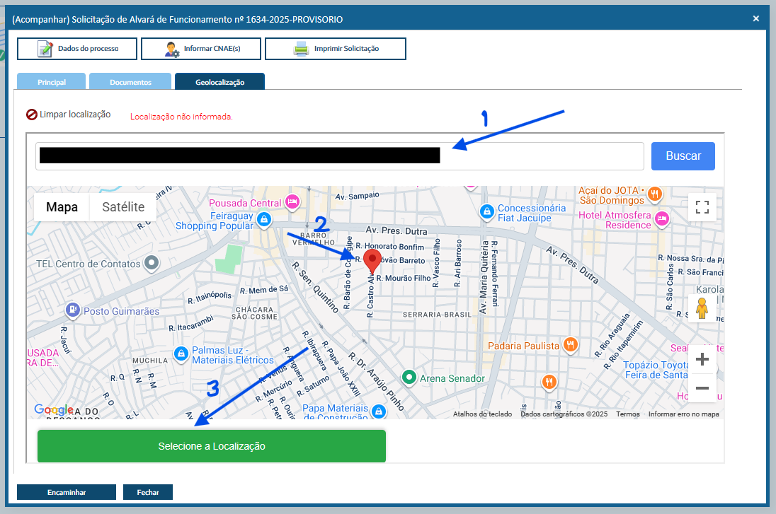 print da aba de geolocalizacao